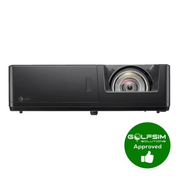 Optoma-ZK608TST-4K-Short-Throw-Golf-Sim-Projector---front-view--Golf-Sim-Solutions