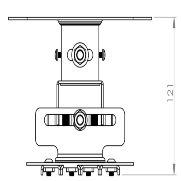 Optoma OCM818B-RU Black Ceiling Mount - Image 3