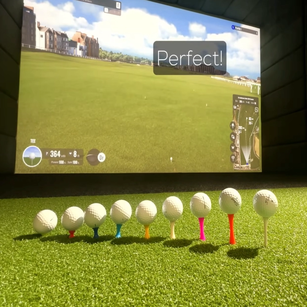 Insert Tee into Golf Mat